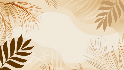 Papier peint feuillage Élan de feuilles en tons doux et chocolatés