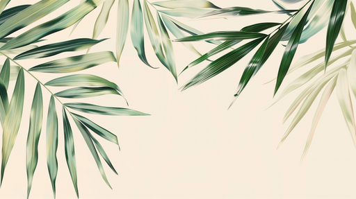 Papier peint feuillage Palmier design vert, élégant et naturel