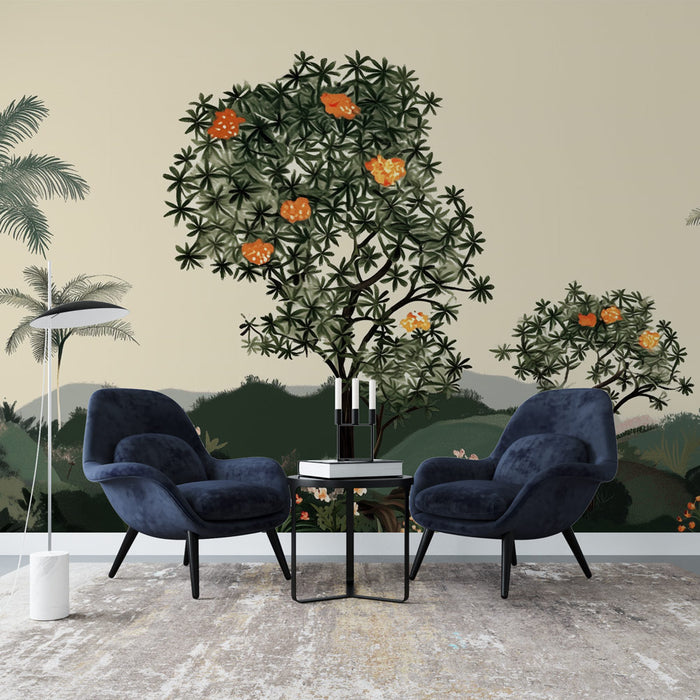 Papier peint jungle | Paysage tropical luxuriant