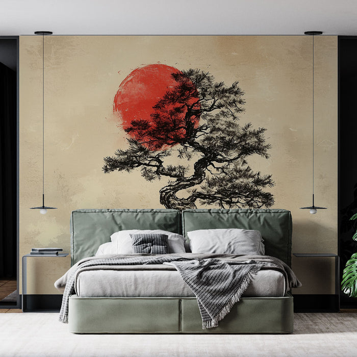 Papier peint arbre japonais | Équilibre et sérénité