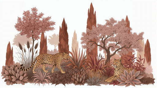 Papier peint jungle Décor léopard élégant