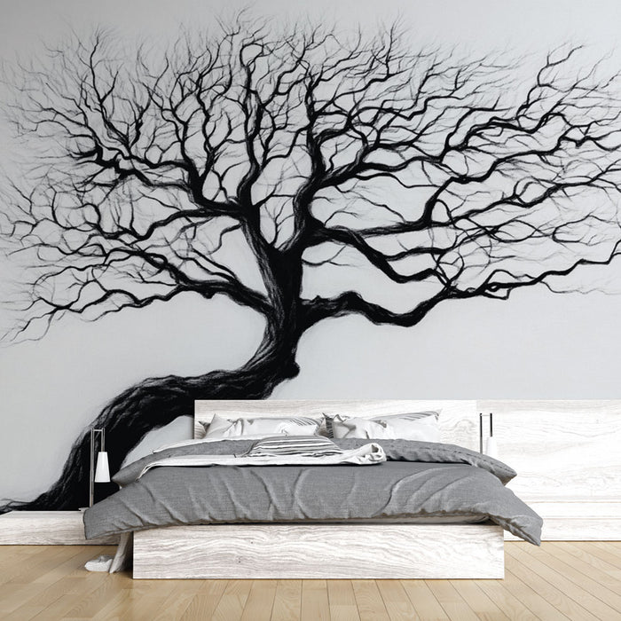 Papier peint arbre minimaliste | Design élégant et moderne