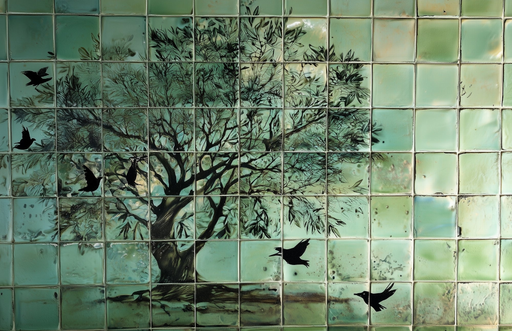 Papier peint mural Arbre et Oiseaux Beauté Naturelle et Sérénité