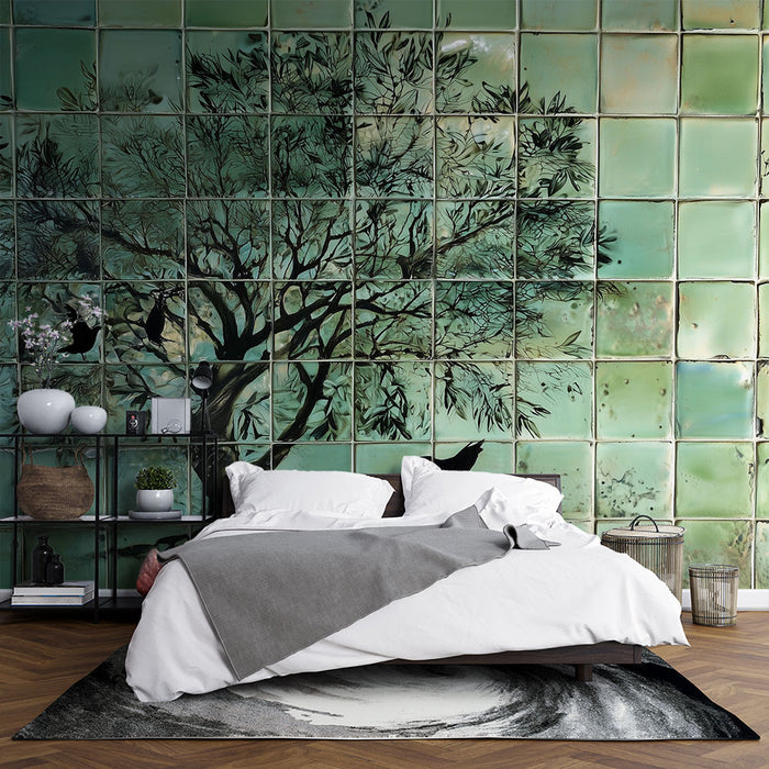 Papier peint mural Arbre et Oiseaux | Beauté Naturelle et Sérénité