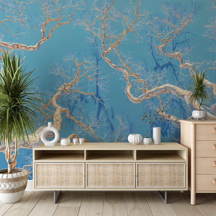 Papier peint branches | Élan artistique hivernal