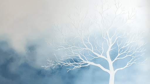 Papier peint arbre Évanescent en bleu