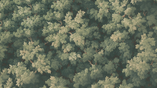 Papier peint feuillage Vert luxuriant