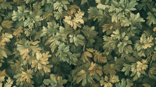 Papier peint feuillage Vert luxuriant