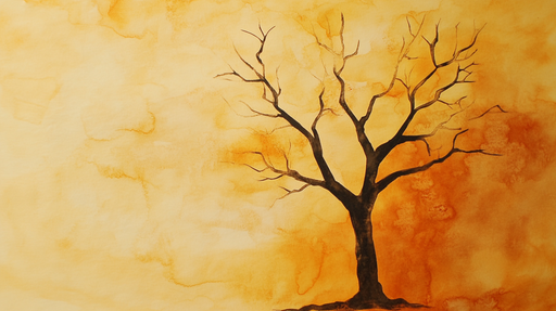 Papier peint arbre artistique Éclat automnal