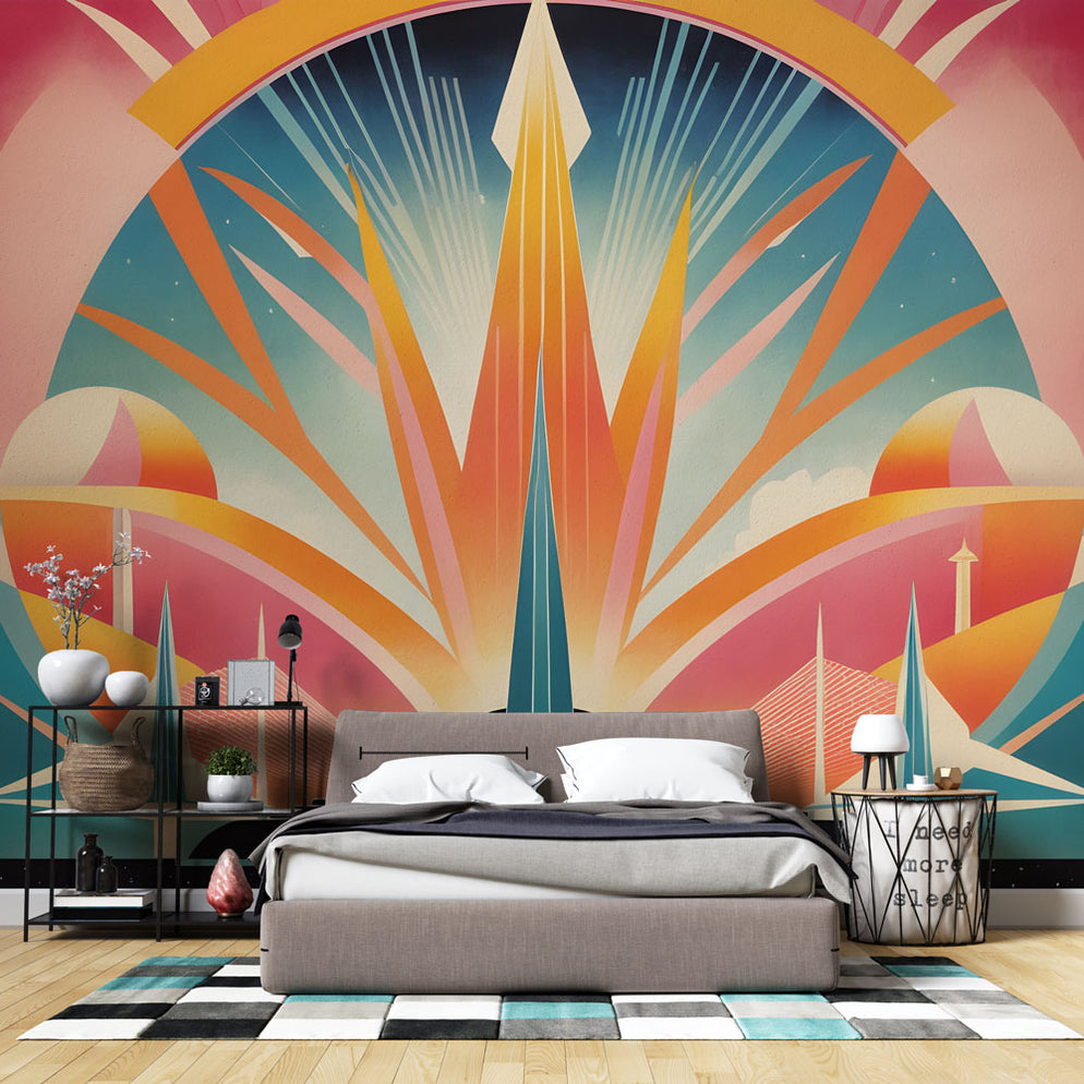 Papier peint futuriste | Art déco et formes géométriques — LePapierPeint