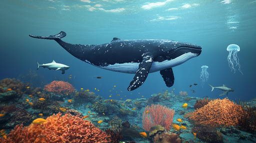 Papier peint océan Vie marine spectaculaire