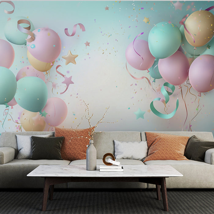 Papier peint fête pastel | Ballons et Confettis