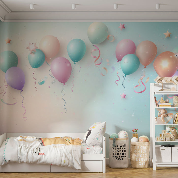 Papier peint fête | Ballons pastels festifs