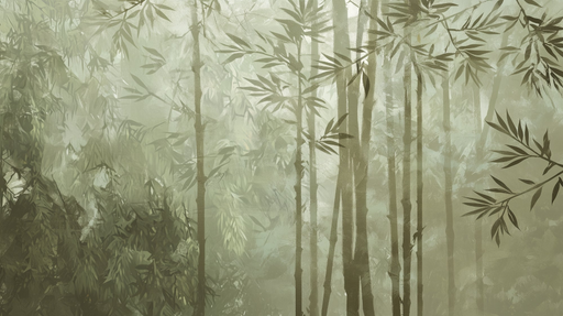 Papier peint bambou Texture jungle verdoyante
