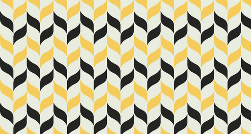 Papier peint géométrique Motif rétro jaune et noir