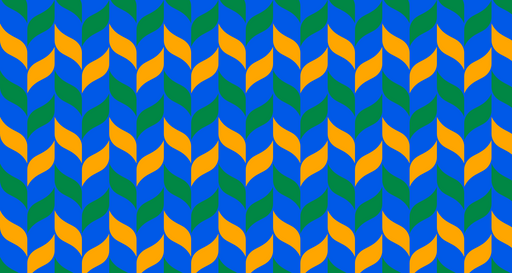 Papier peint ondulé Motif géométrique bleu, orange et vert