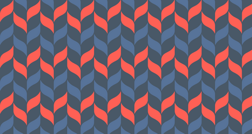 Papier peint géométrique Motif ondulé bleu et rouge