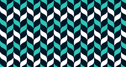 Papier peint géométrique Motif ondulé vert et blanc