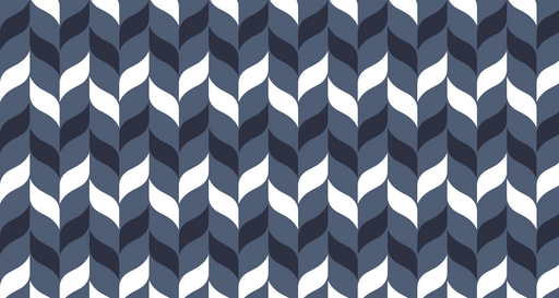 Papier peint géométrique Vagues bleues et blanches