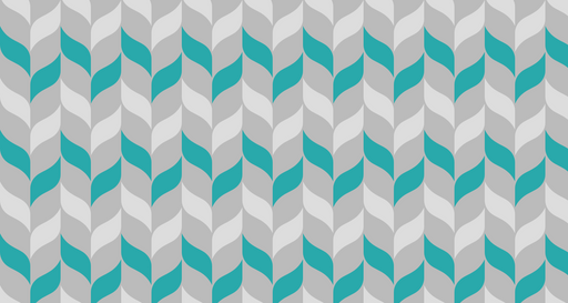 Papier peint ondulé Gris, Blanc et Turquoise