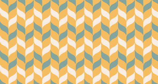 Papier peint rétro Vagues géométriques jaunes et vertes