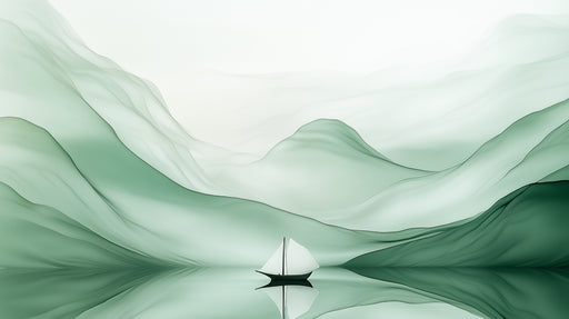 Papier peint montagnard Sérénité Verte