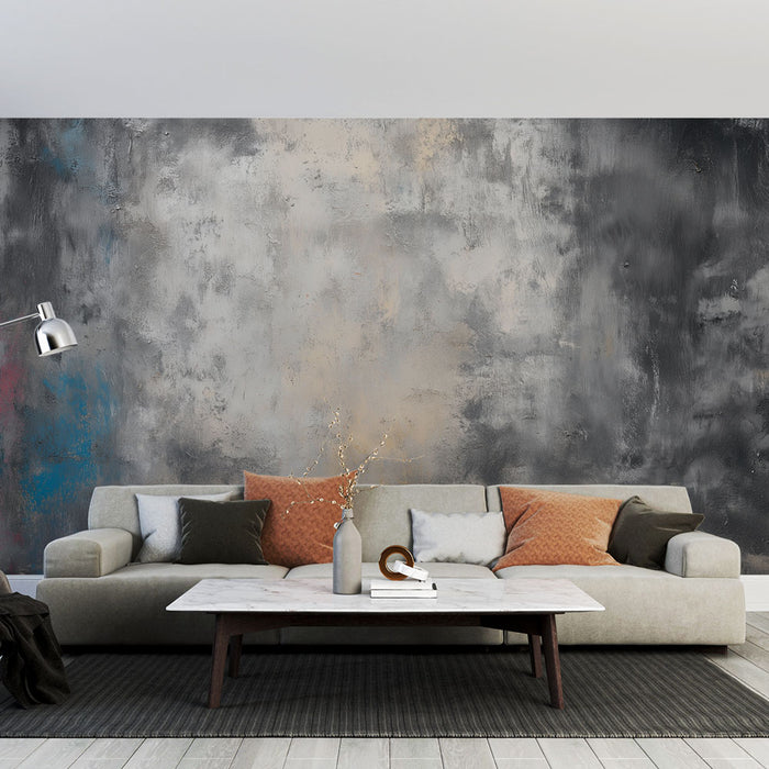 Papier peint abstrait | Touche de bleu et de rose