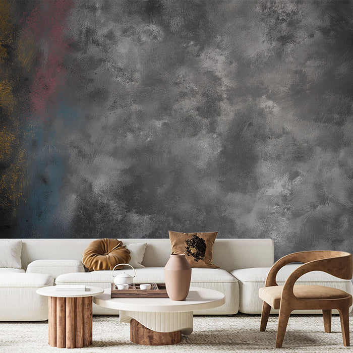Papier peint abstrait | Nuances de gris et touches de couleur