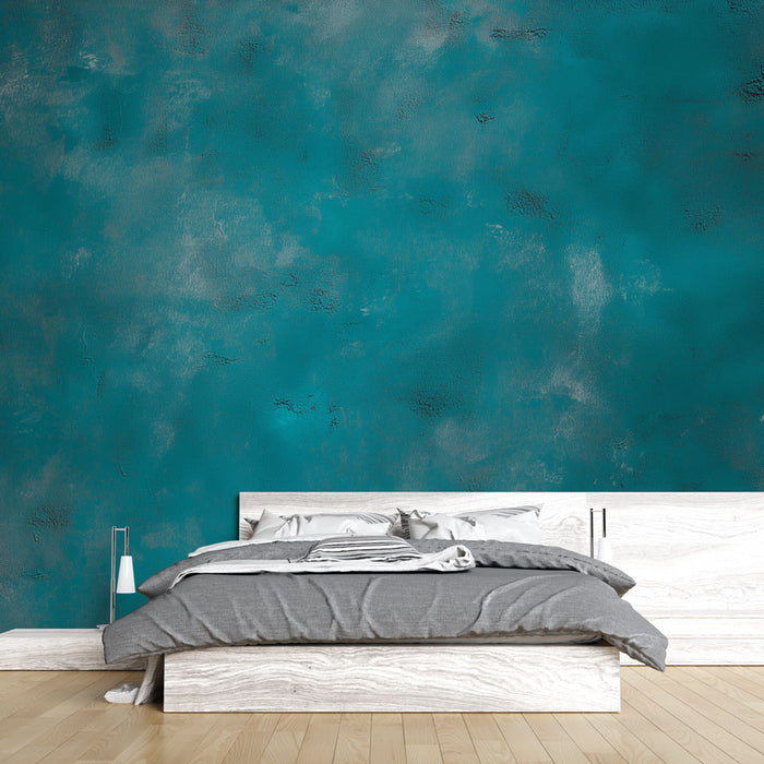 Papier peint abstrait | Teintes de bleu et doré