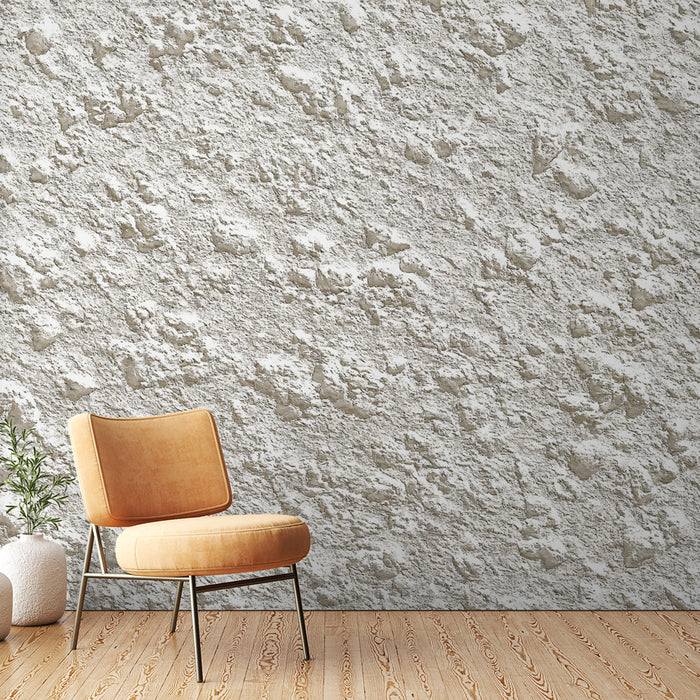 Papier peint texture crépi | Effet mural blanc