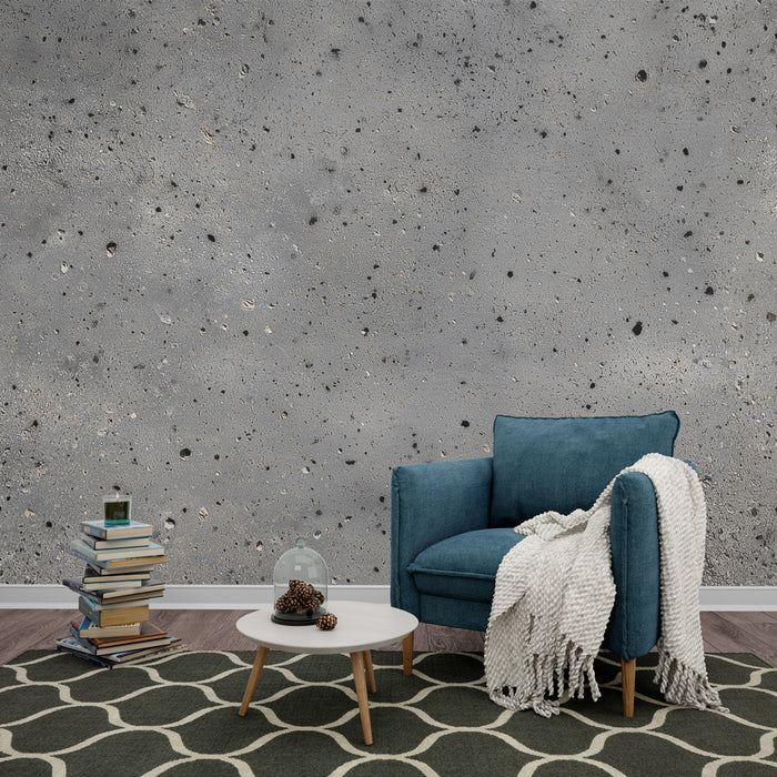 Papier peint effet béton | Design industriel moderne