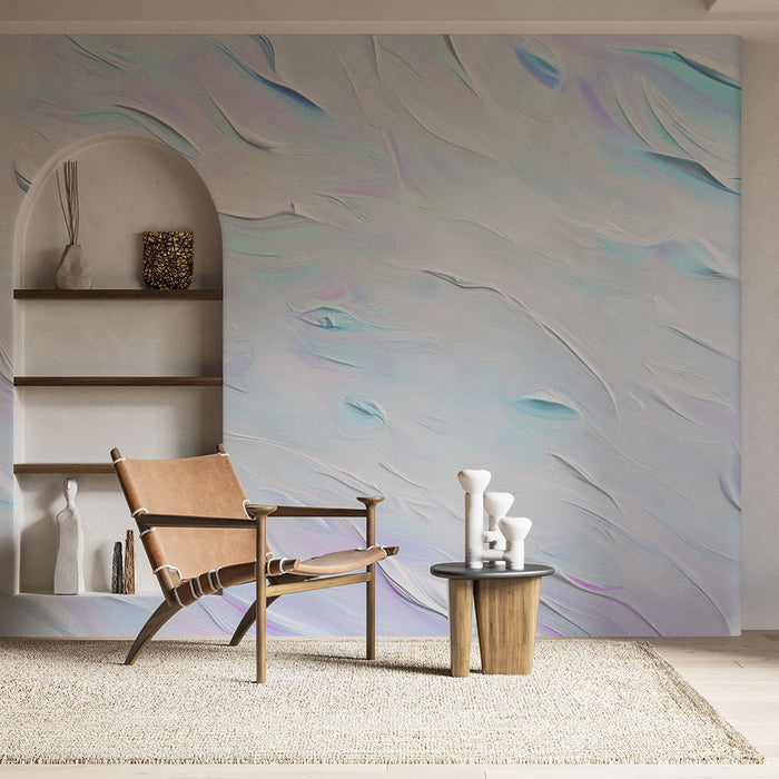 Papier peint nacré | Texture ondulée et iridescente