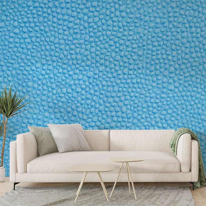 Papier peint texture bulles | Bleu vivifiant
