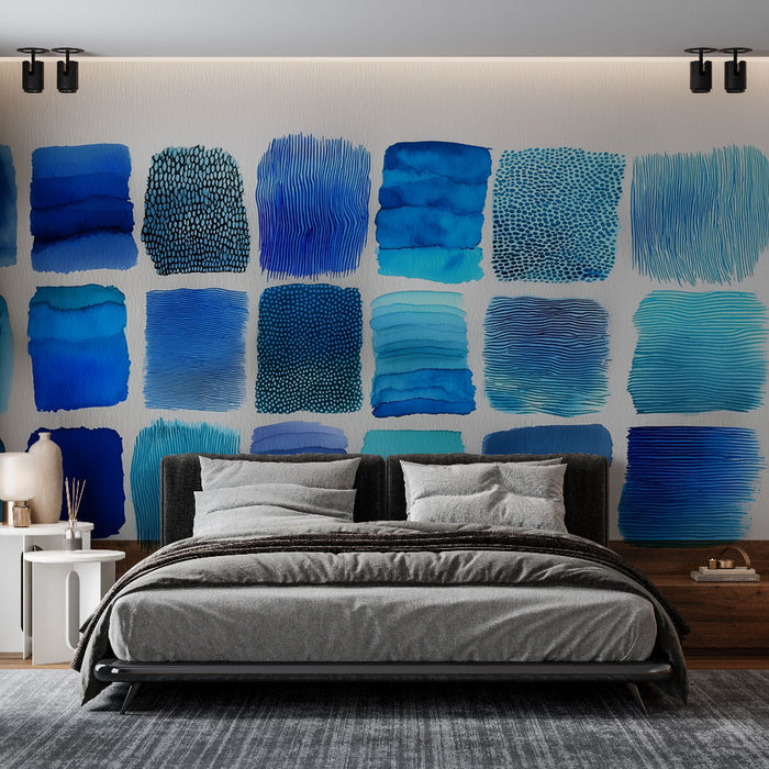 Papier peint aquarelle bleue | Motifs abstraits et fluides