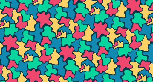 Papier peint abstrait Formes colorées et ludiques