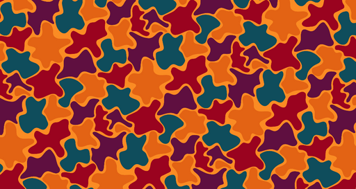 Papier peint abstrait Couleurs vives et formes organiques