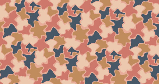 Papier peint camouflage Motif organique multicolore