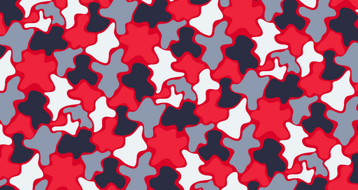 Papier peint abstrait Motif organique rouge et gris