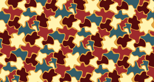 Papier peint abstrait Formes organiques multicolores