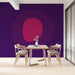 Papier peint moderne violet avec motif géométrique pour salle à manger élégante