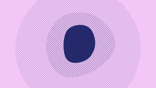 Papier peint géométrique Cercle et lignes violettes