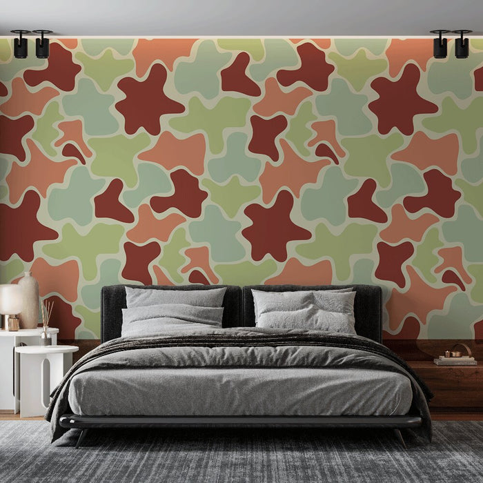 Papier peint camouflage | Design organique et coloré