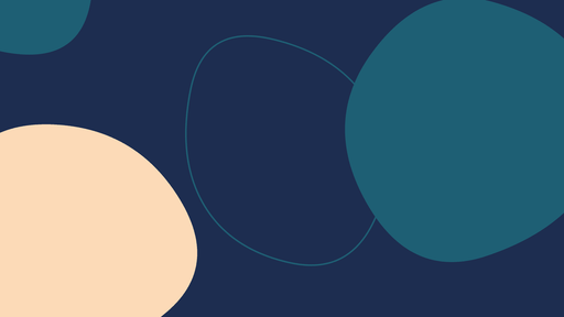 Papier peint abstrait Formes organiques sur fond bleu marine