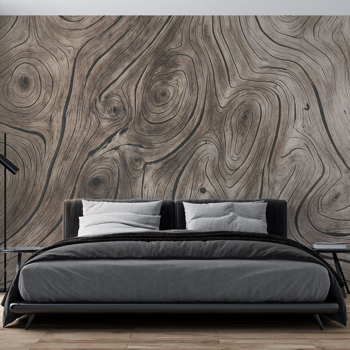 Papier peint effet bois | Motif naturel sculpté