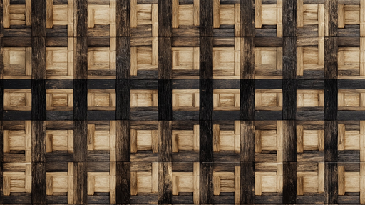 Papier peint tressage bois Effet rustique et naturel