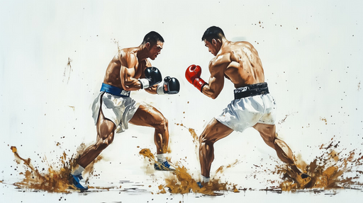 Papier peint boxe Art dynamique et puissant