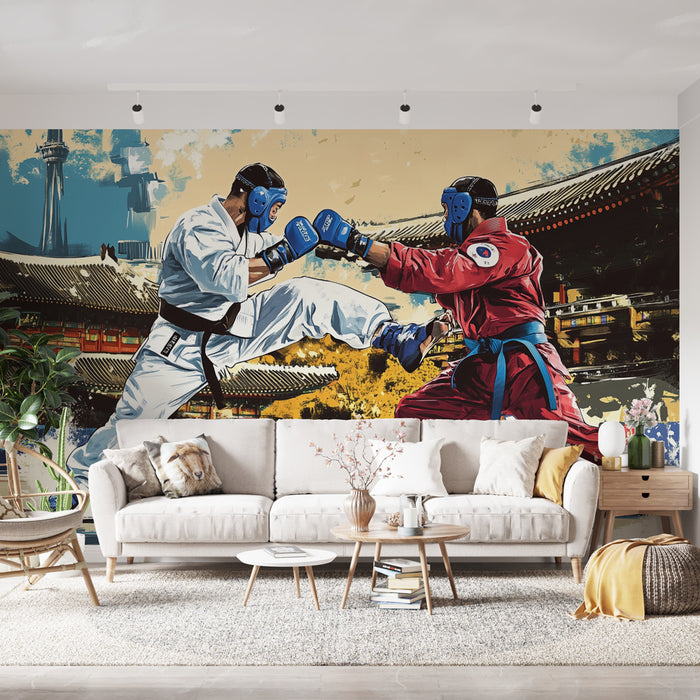 Papier peint Art Martial | Combat Dynamique en Corée