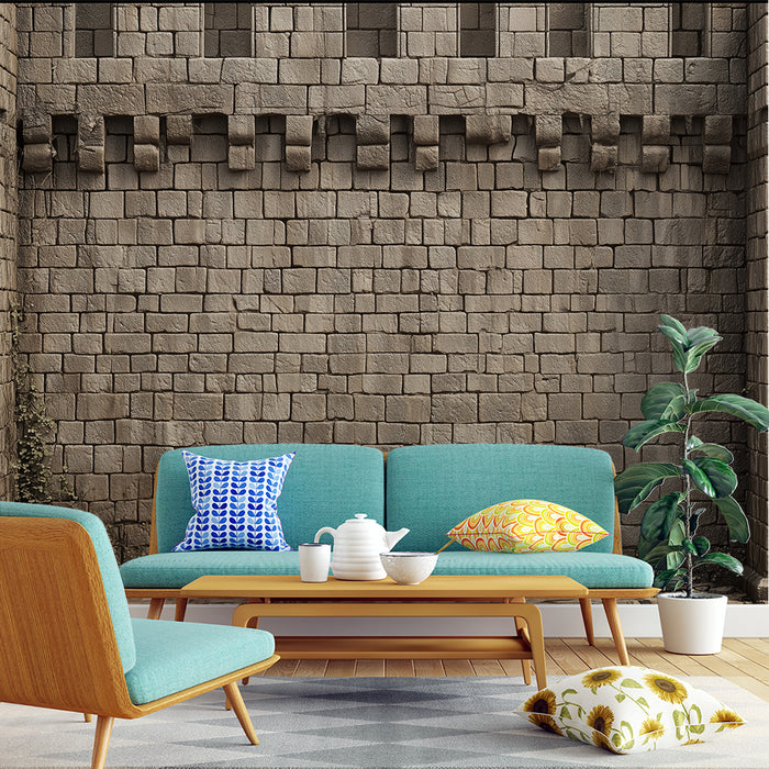 Papier peint château médiéval | Mur en pierre ancienne