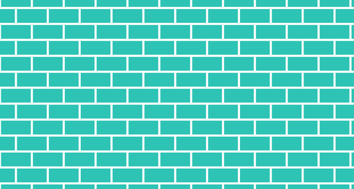 Papier peint motif brique Turquoise moderne