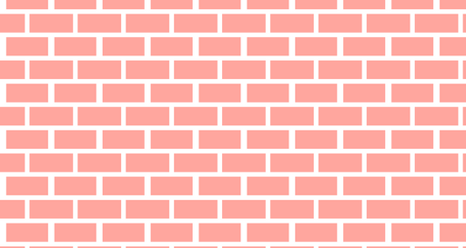 Papier peint briques Motif géométrique rose et blanc